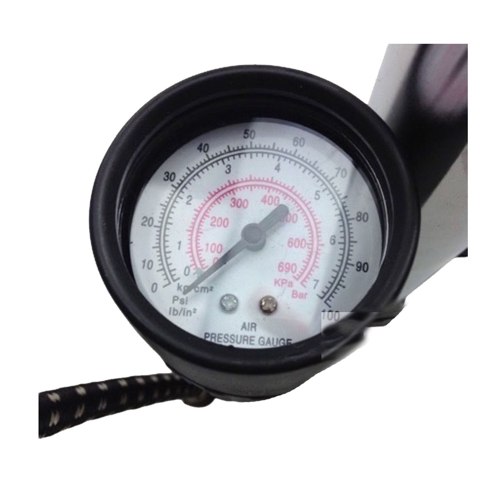 Premium Hand Tyre Pump with Booster and KPA Gauge