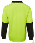 Premium Yellow Hi Vis Long Sleeve Safety Polo Shirt XL