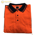 Premium Yellow Hi Vis Long Sleeve Safety Polo Shirt UPF 40-50+ XXL