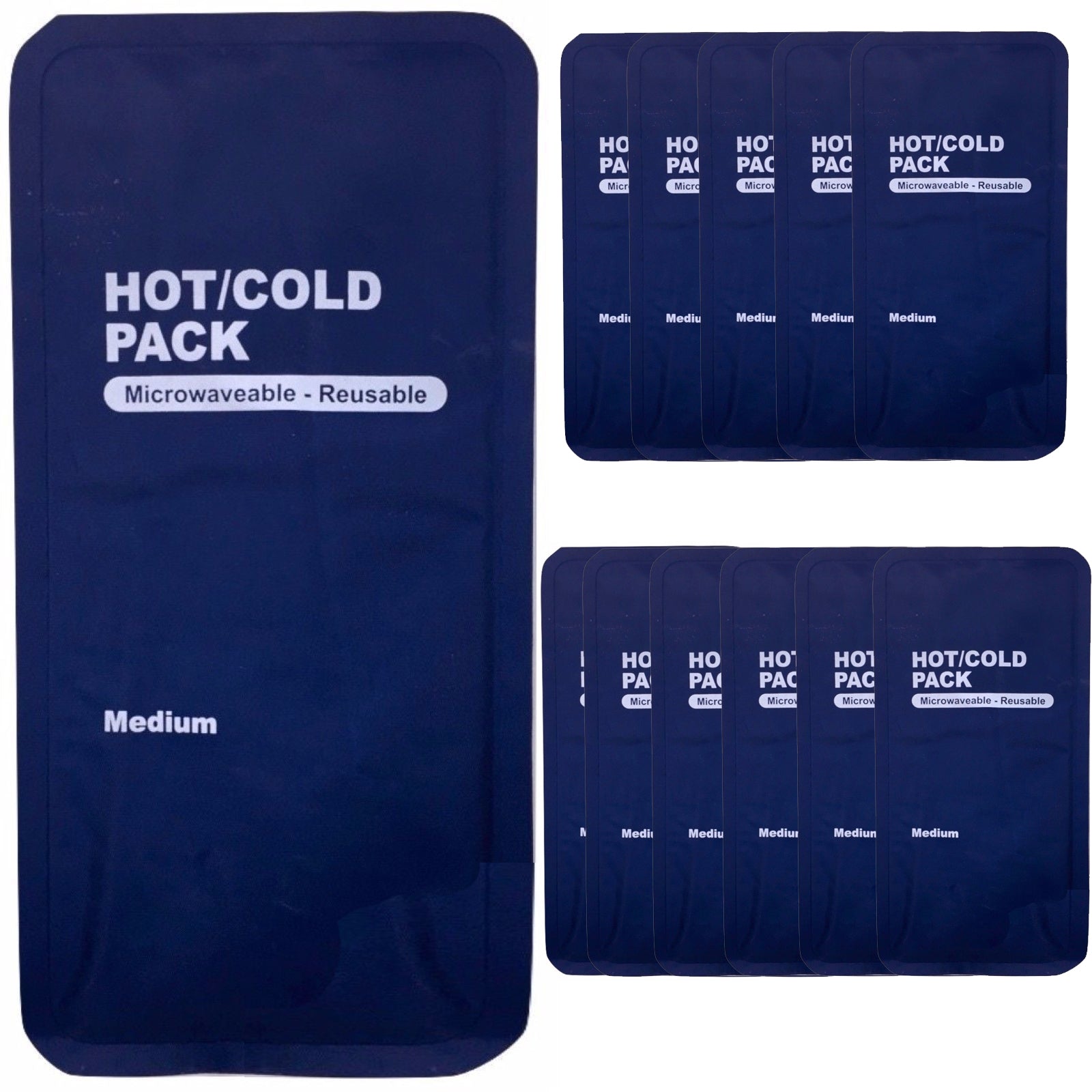 12x Reusable Hot Cold Gel Packs - Microwave & Freezer Safe First Aid Relief - SuperSaverAU - view 4