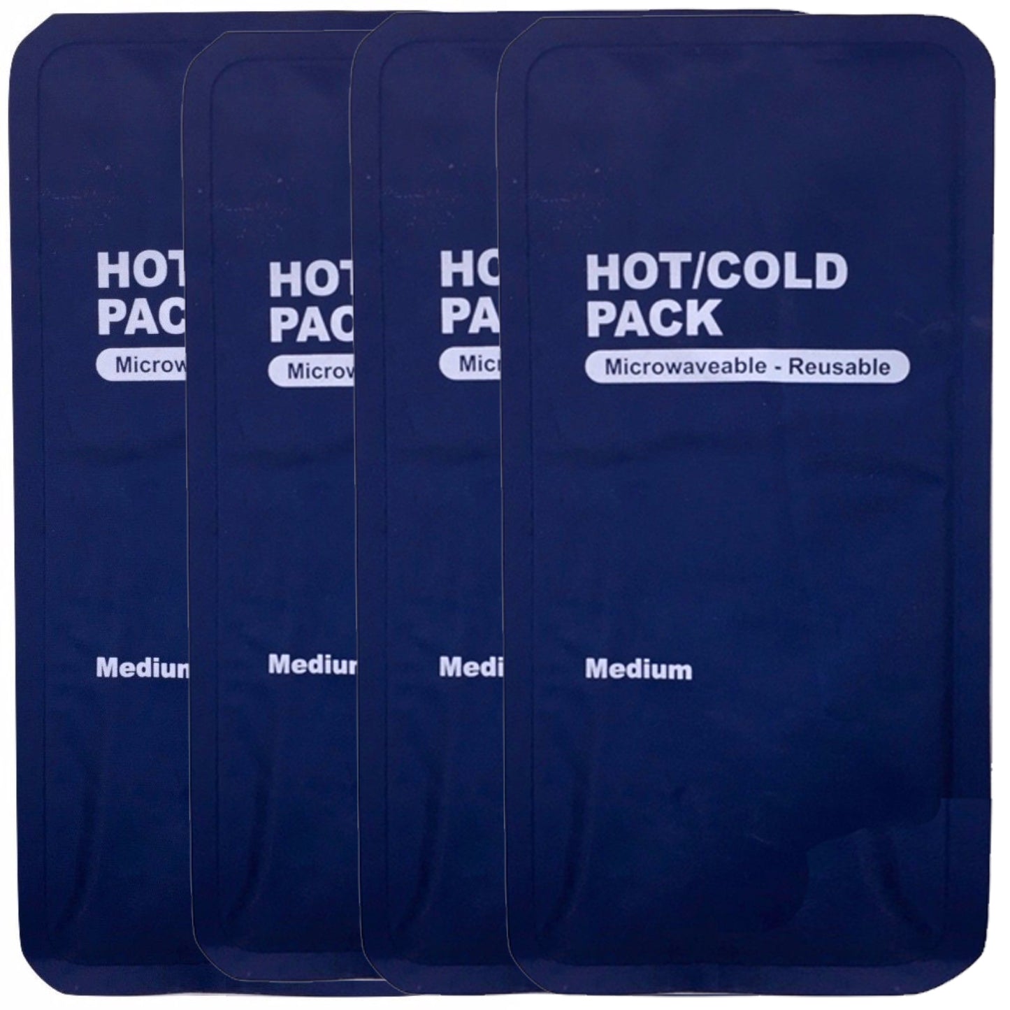 4x HOT COLD PACK Reusable Ice Heat Gel Packs - Microwaveable First Aid Relief