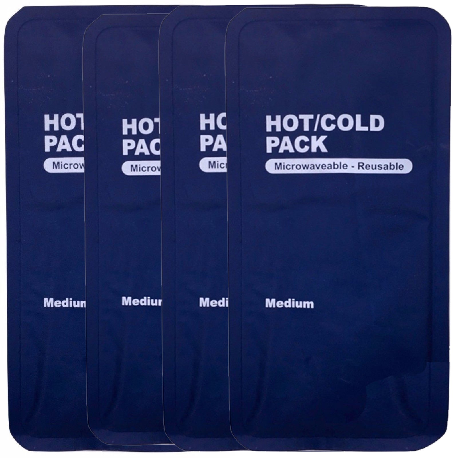 4x HOT COLD PACK Reusable Ice Heat Gel Packs - Microwaveable First Aid Relief - SuperSaverAU - view 1