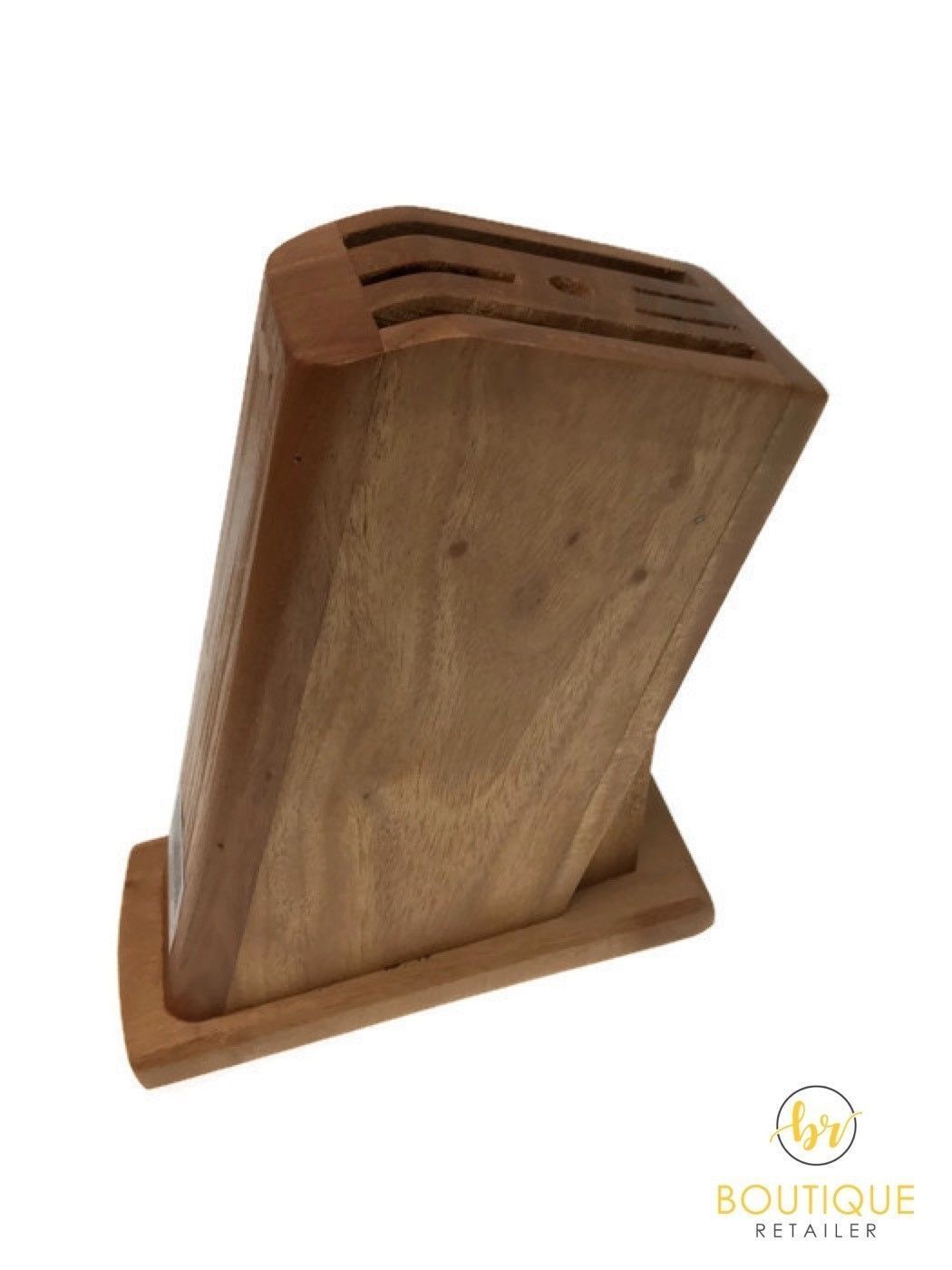 Wooden Knife Block Holder 21cm x 18cm x 8.5cm - Organised Kitchen Storage - SuperSaverAU - view 2