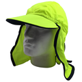 Premium Fluro Yellow Hi Vis Legionnaire Sun Protection Workwear Hat One Size