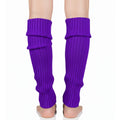 Premium Women's Knitted Leg Warmers Pair - Purple