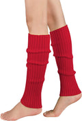 Premium Women's Knitted Leg Warmers Pair - Red