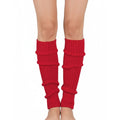 Premium Women's Knitted Leg Warmers Pair - Red