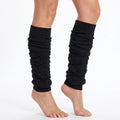 Premium Knitted 80s Leg Warmers Pair - Black