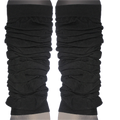 Premium Knitted 80s Leg Warmers Pair - Black