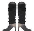 Premium Knitted 80s Leg Warmers Pair - Black