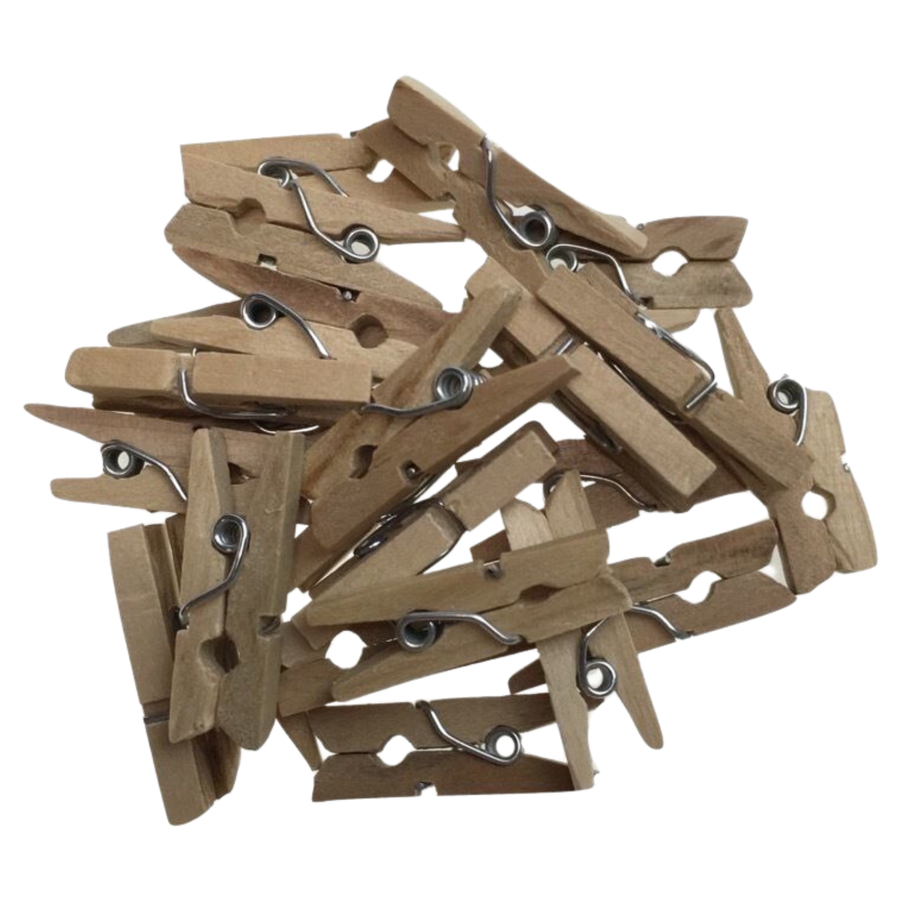 Premium Natural Wooden Mini Craft Pegs – 35mm, 600 Pack