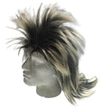 Premium Mens Long Spiky Wig - Black/Blonde