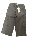 Premium Men's Brown 3/4 Cotton Cargo Shorts Army Military Style Small 30in