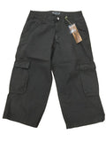 Premium Men's Olive 3/4 Cotton Cargo Shorts Army Military Style Small 30in
