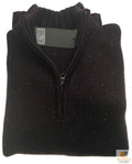 Premium Men's Burgundy Half Zip Knit Jumper Winter Sweater L