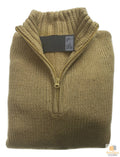 Premium Men's Maize Half Zip Knit Jumper Winter Sweater M