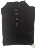 Premium Men's Mulberry 4 Button Knit Jumper Winter Sweater L