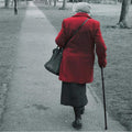 Premium Silver Adjustable Folding Walking Stick Travel Cane with Non-Slip Rubber Tip