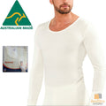 Premium Men's Australian Made Merino Wool Blend Thermal Top XXL 110cm