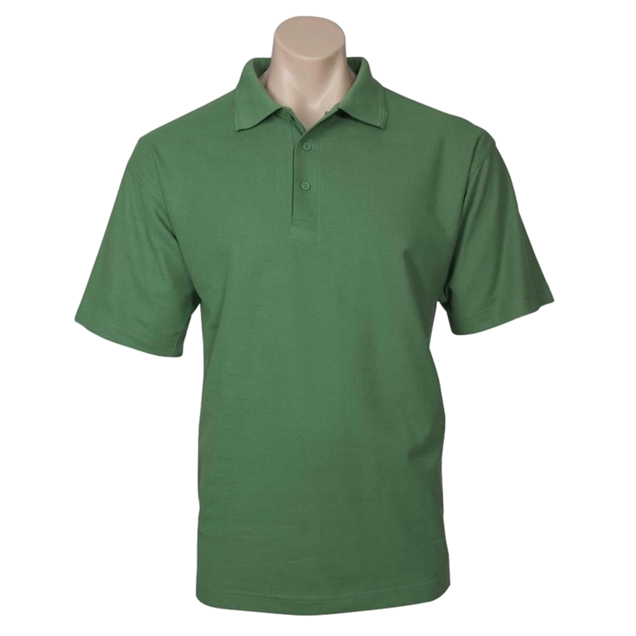 Premium Men's Apple Green Pique Knit Short Sleeve Polo Shirt 5XL
