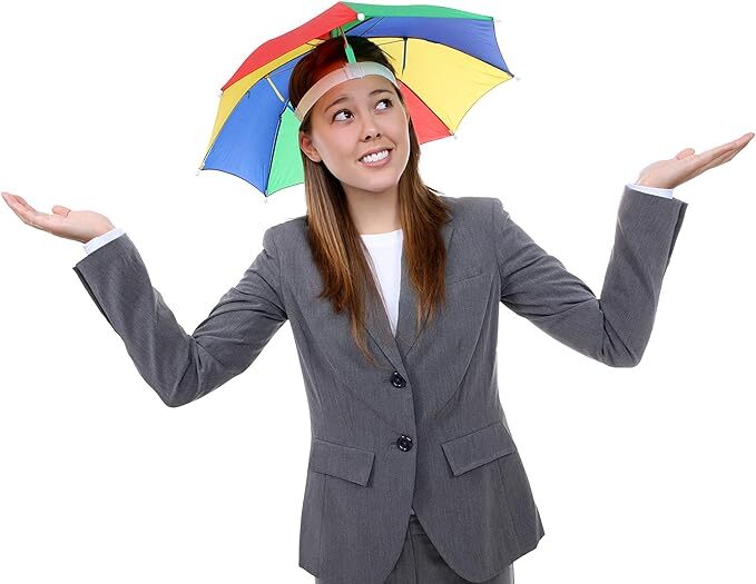 RAINBOW UMBRELLA HAT Rain Novelty Cap Costume Outdoor Camping Beach Fishing - SuperSaverAU - view 4