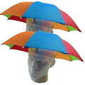 2x RAINBOW UMBRELLA HAT Rain Beach Sun Rain Cap Costume Camping Fishing Hunting - SuperSaverAU - view 1