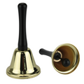 Premium Santa Bell with Wooden Handle - Gold
