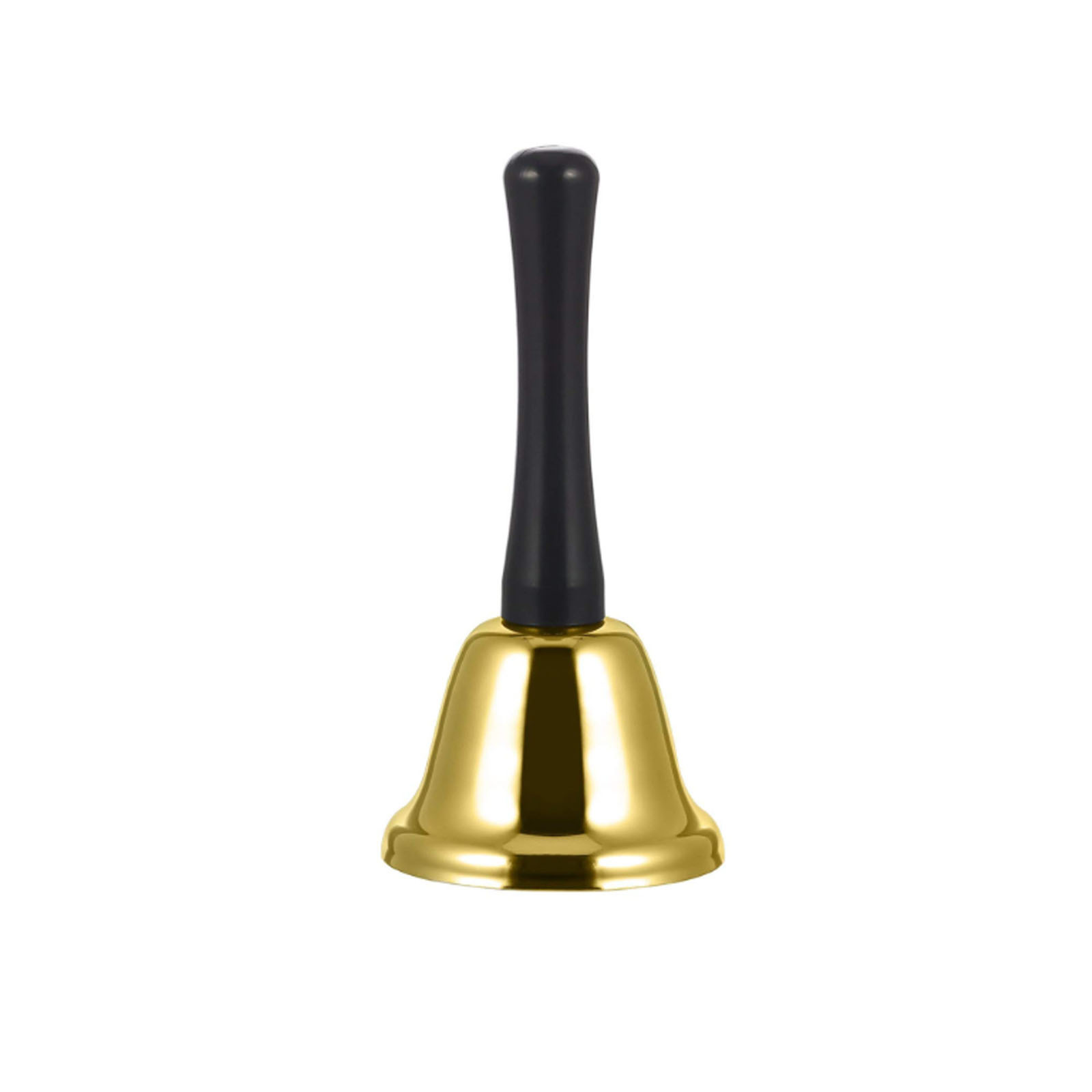 Premium Santa Bell with Wooden Handle - Gold