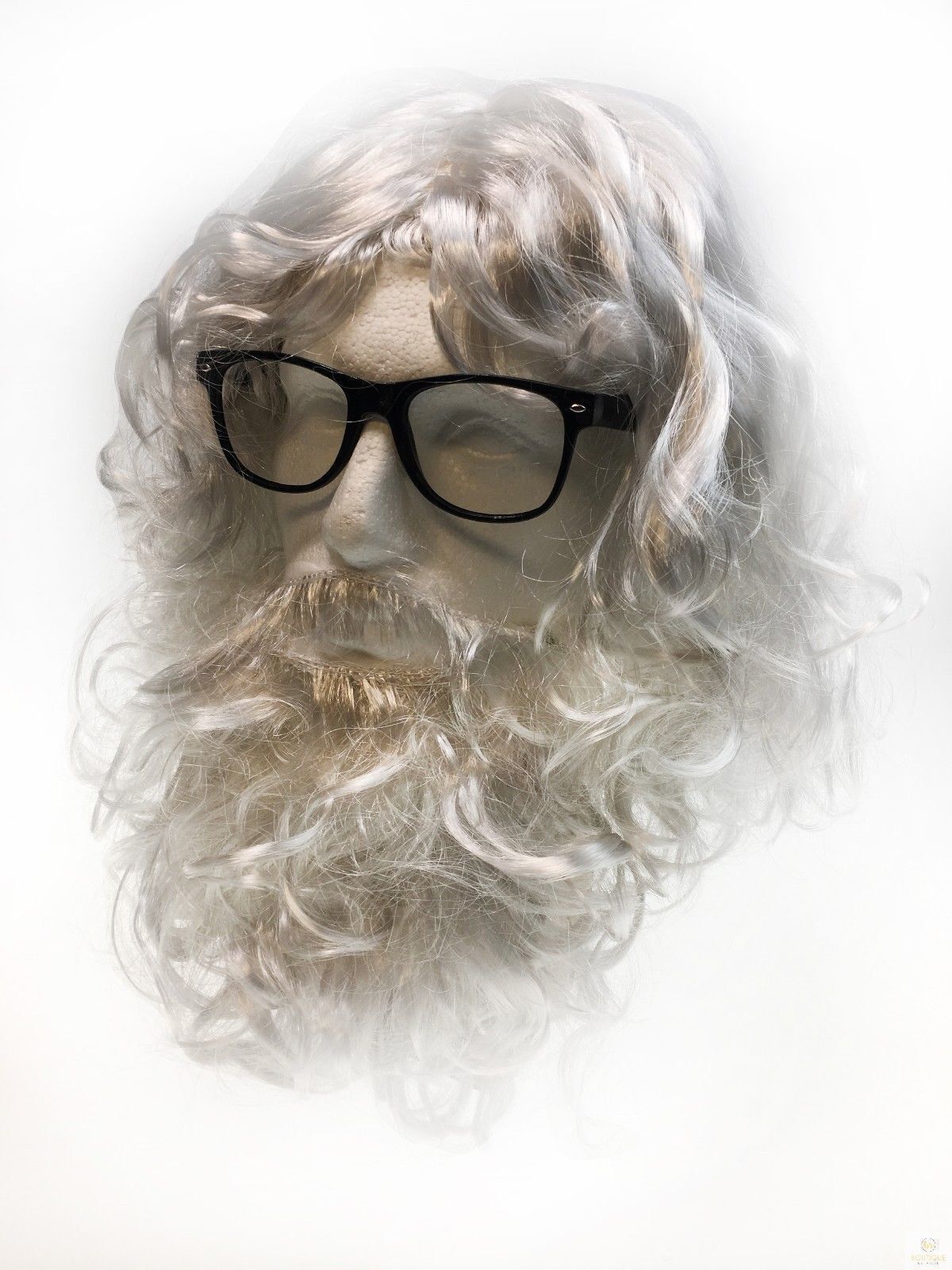 3 in 1 SANTA WIG White Beard Glasses SET Christmas Claus Xmas Costume Party - SuperSaverAU - view 1