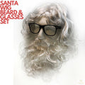 3 in 1 SANTA WIG White Beard Glasses SET Christmas Claus Xmas Costume Party - SuperSaverAU - view 2