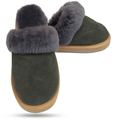 Premium Women's Grey Sheepskin Wool UGG Scuff Slippers Size 7
