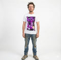 Premium White 100% Cotton Printed Slim Fit T-Shirt L