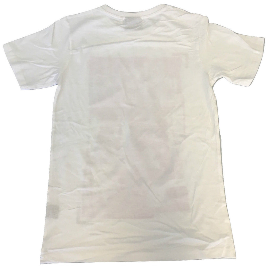 Premium White 100% Cotton Printed Slim Fit T-Shirt M