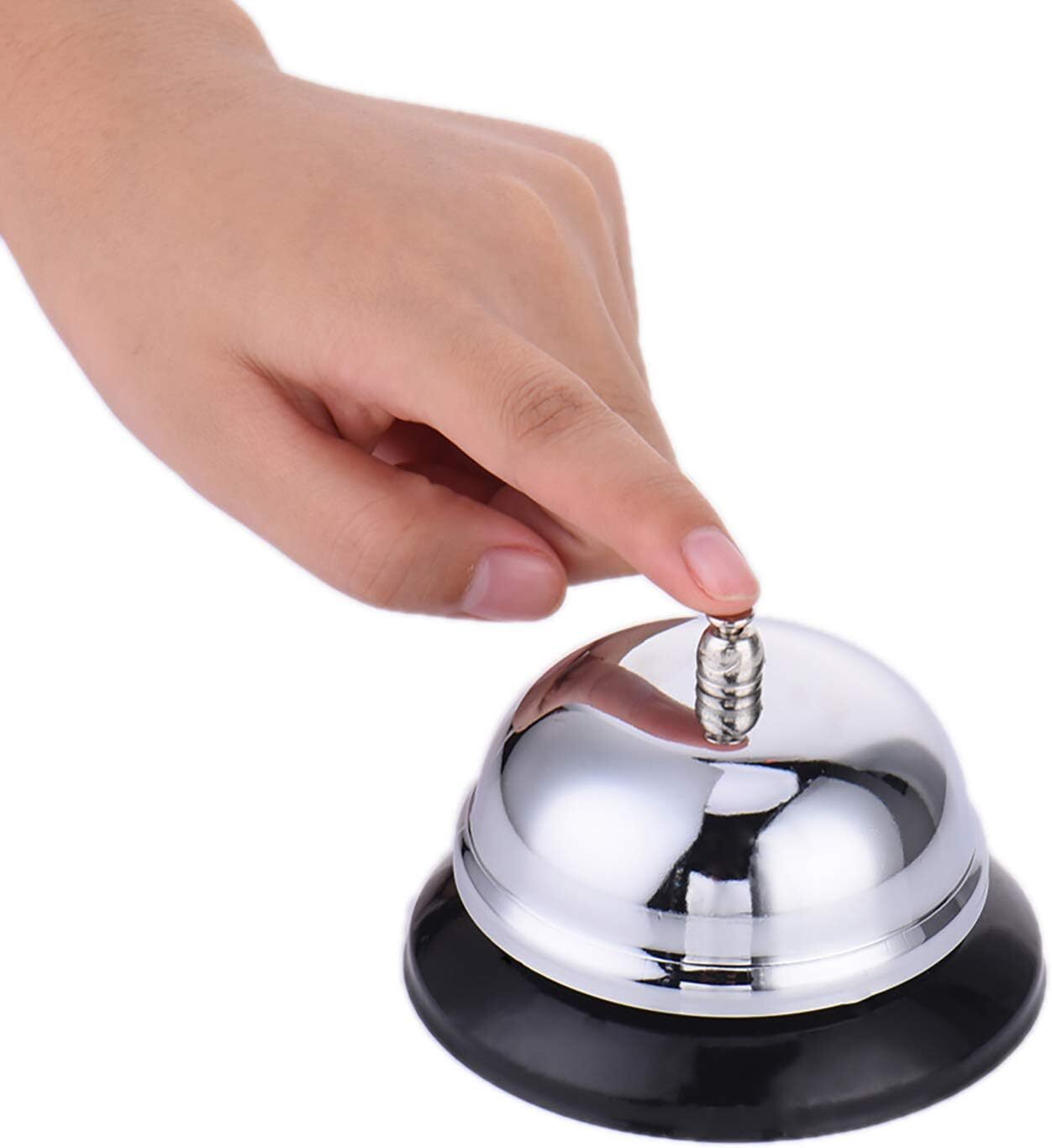 Premium Chrome Plated Service Bell for Reception Desk