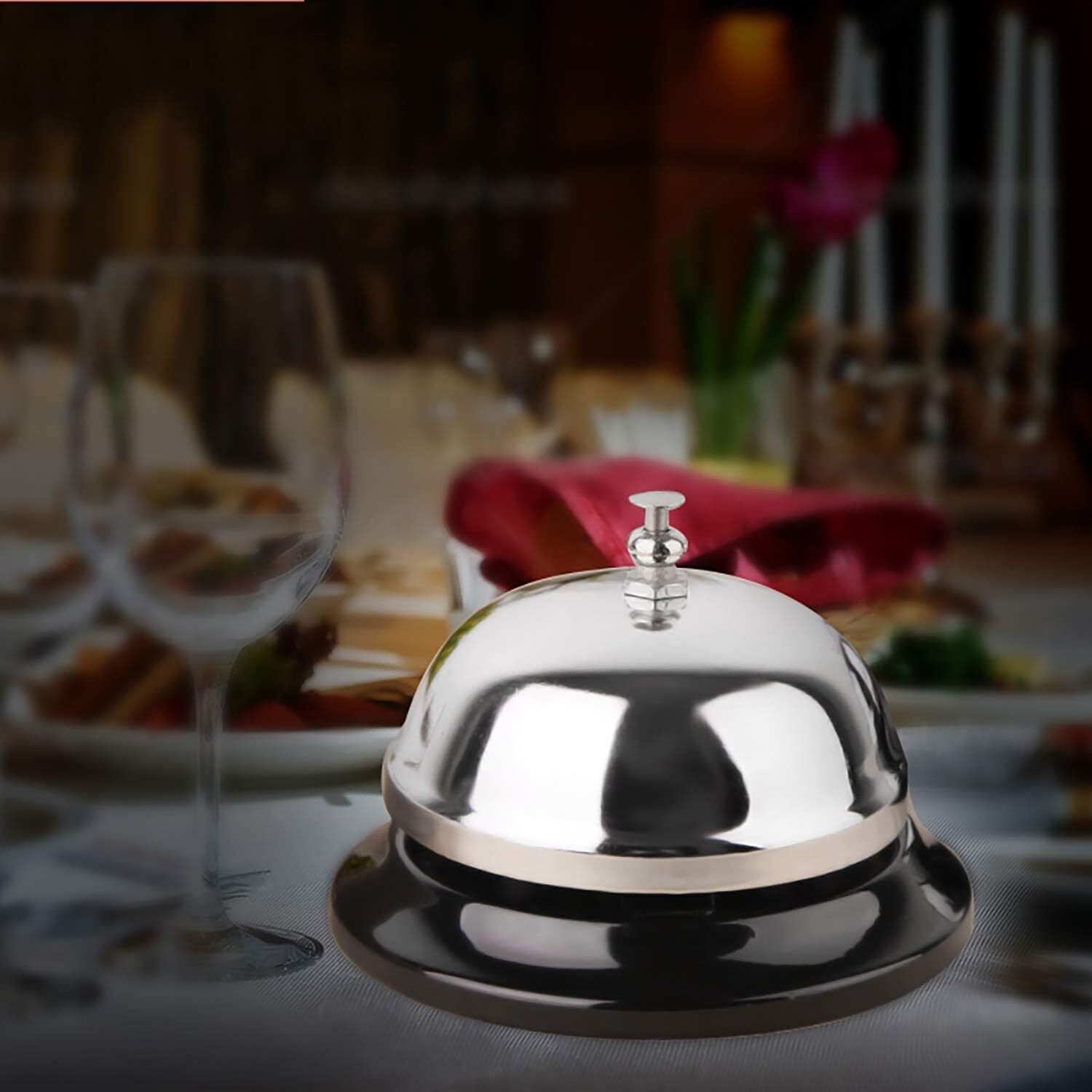 Premium Chrome Plated Service Bell for Reception Desk
