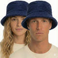 Premium Navy Blue 100% Cotton Terry Towelling Bucket Hat XL