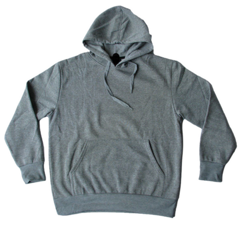Premium Grey Adult Unisex Plain Pullover Hoodie Sweatshirt M