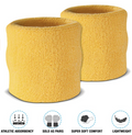 Premium Terry Towelling Headband & Wristband Set - Yellow