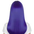 Premium Long Straight Wig with Fringe - Blue, 70cm