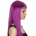 Premium Long Straight Wig with Fringe - Fuchsia, 70cm