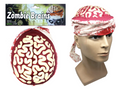Premium Zombie Brain Skull Cap with Bandage - Latex