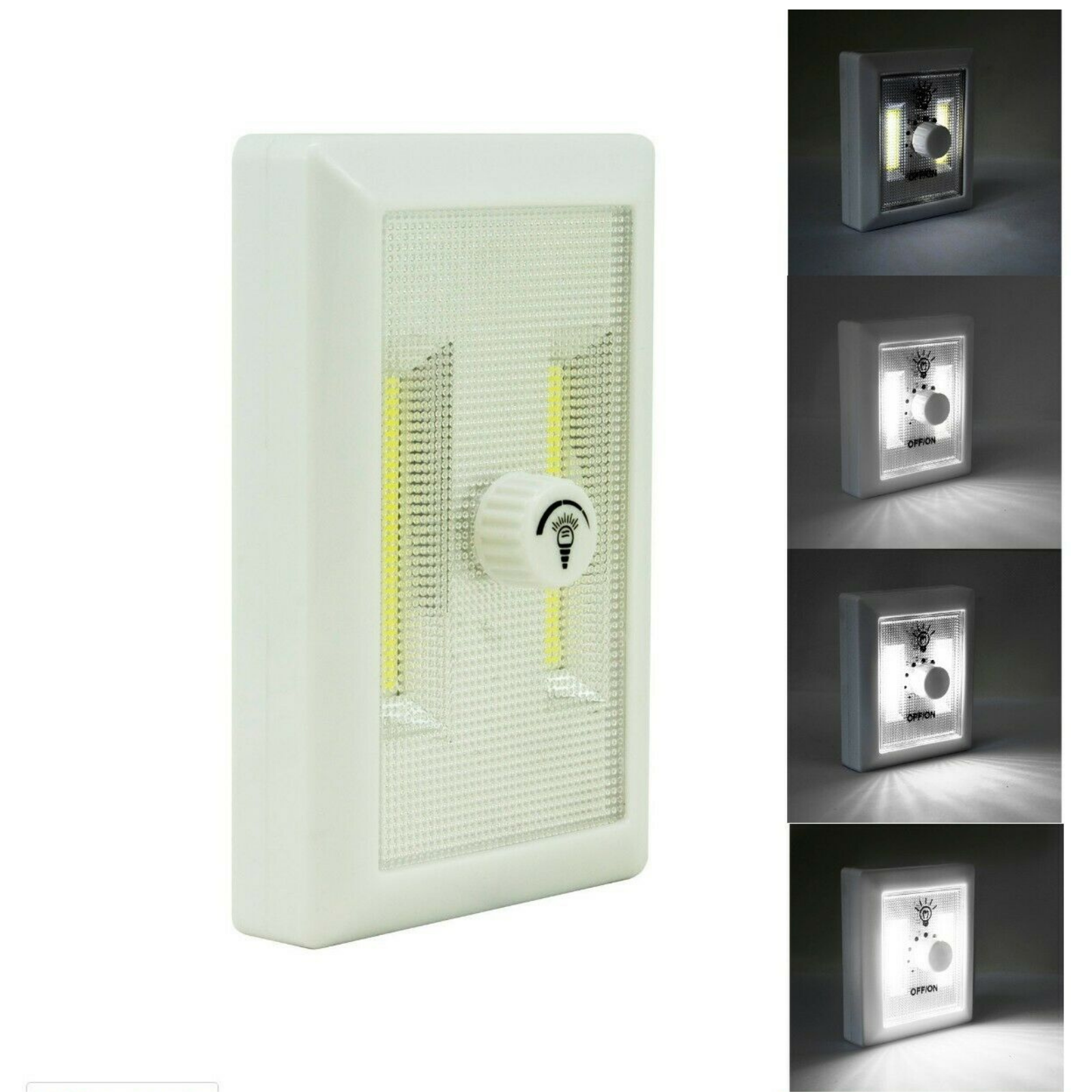 Brillar Wireless COB LED Dimmer Light with Magnetic Back - White