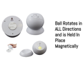 Brillar Motion Activated Swivel Ball Light with Magnetic Base - White