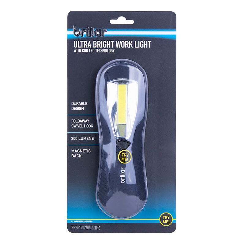 Premium Ultra Bright COB LED Work Light with Swivel Hook & Magnetic Back - 300 Lumens