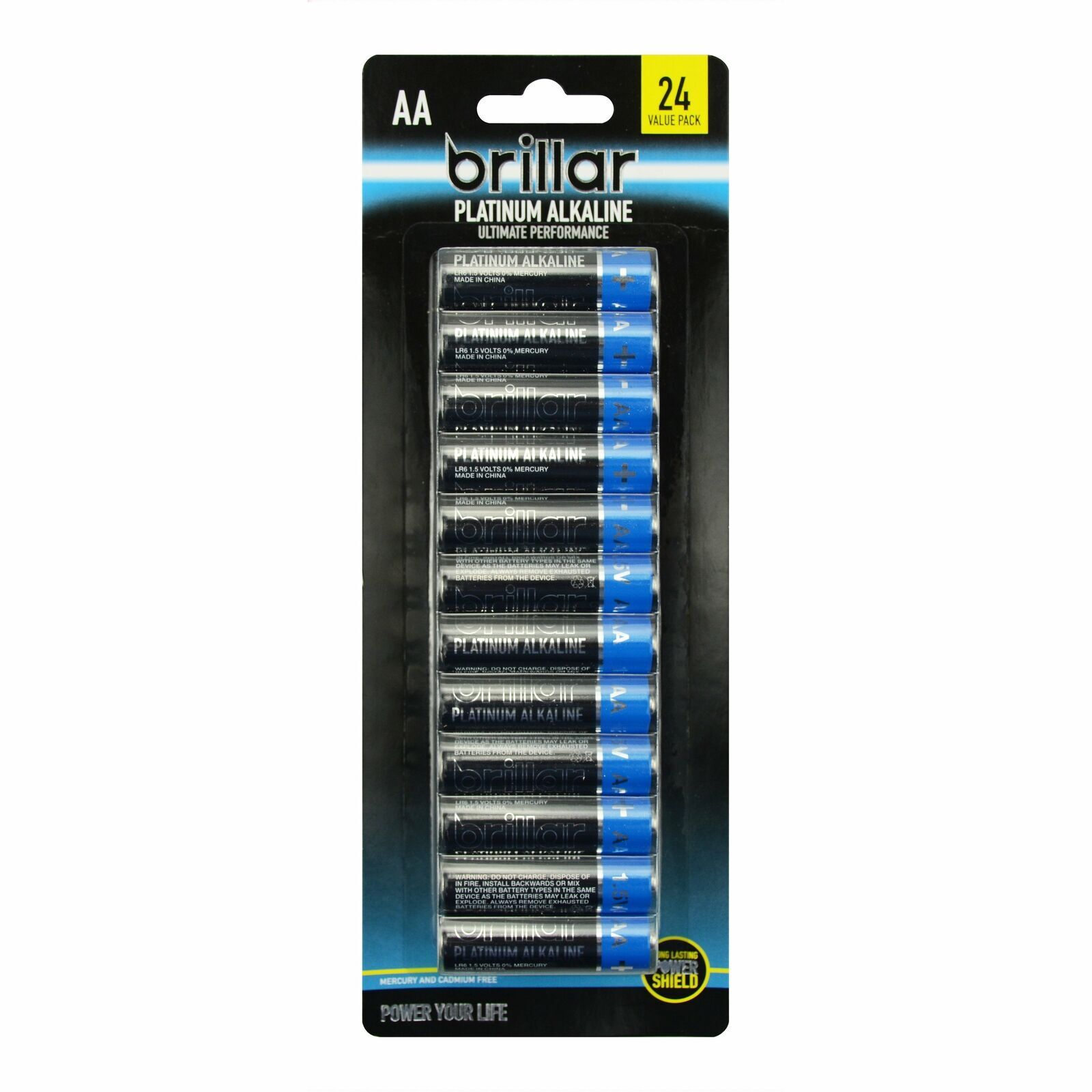 Brillar AA Platinum Alkaline Batteries 24 Pack - 1 Pack