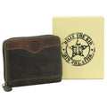 Billy The Kid Leather Wallet with Zip & Coin Pocket - Olive