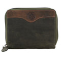 Billy The Kid Leather Wallet with Zip & Coin Pocket - Olive