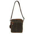 Billy The Kid Olive Leather Crossbody Shoulder Bag