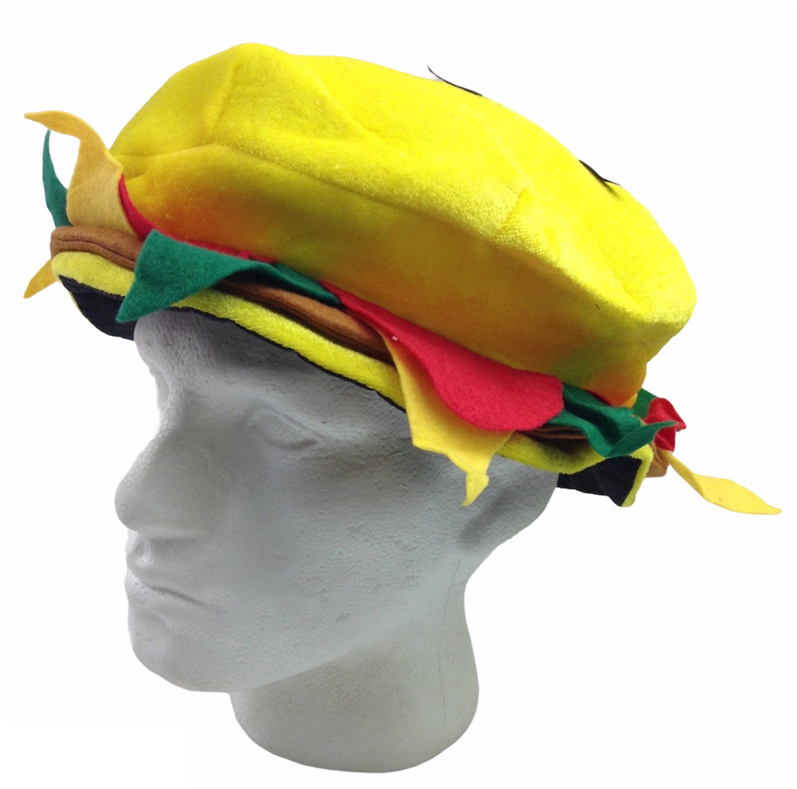 Premium Burger Hat Novelty Costume Cap