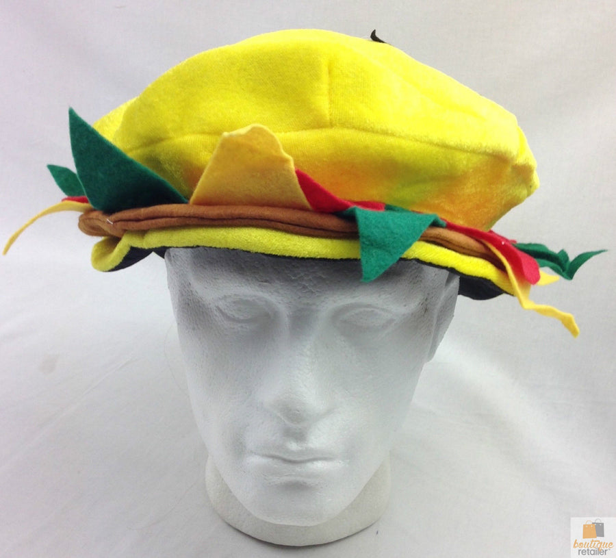 Premium Burger Hat Novelty Costume Cap